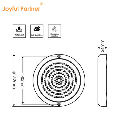 PAR56 Kolam renang outdoor Resin diisi SMD2835 135PCS AC12V RGBW 10W baja berkualitas tinggi