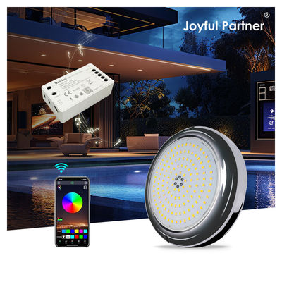 Lampu kolam renang Resin diisi Bentuk datar RGB Permukaan dipasang SMD LED 152mm Dia