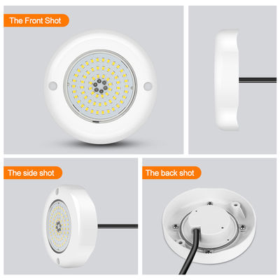 AC 12V Submersible Underwater IP68 RGB Switch Control PC 15W Resin diisi permukaan dipasang LED kolam renang lampu