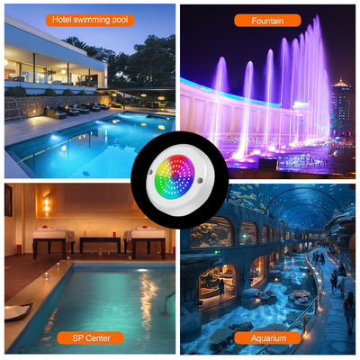 AC 12V Submersible Underwater IP68 RGB Switch Control PC 15W Resin diisi permukaan dipasang LED kolam renang lampu