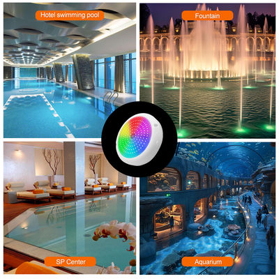 Lampu kolam renang LED bawah air PAR56 permukaan dinding beton dipasang dengan 18 tombol remote controller