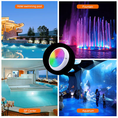Lampu Kolam Renang IP68 Epoxy Resin Diisi Lampu Akuarium RGB AC12V ABS Permukaan Dipasang