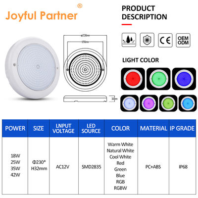 Joyful kolam renang Lampu 12v AC Upgrade SMD Chip RGB Warna IP68 Semua PC Satu Set Desain Untuk kolam renang beton