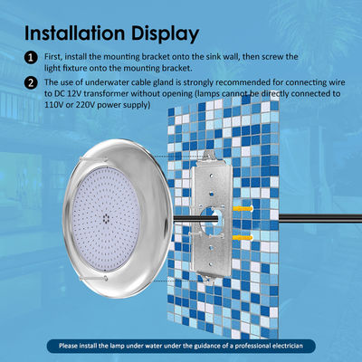 Joyful kolam renang Lampu 12v AC Upgrade SMD Chip RGB Warna IP68 Semua Satu Set Desain Untuk kolam renang beton