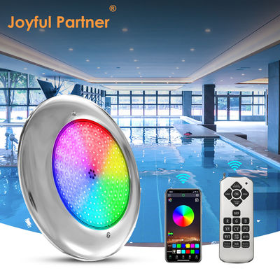 Lampu kolam renang 18watt 35watt Resin diisi AC12V SS316L + ABS DIA280mm Untuk kolam renang beton