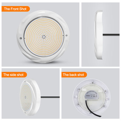 Lampu kolam renang LED Lampu bawah air DIA230*35mm Bahan ABS IP68 42W Permukaan dipasang