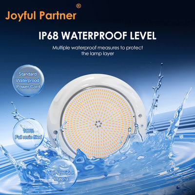 Lampu kolam renang LED Lampu bawah air DIA230*35mm Bahan ABS IP68 42W Permukaan dipasang