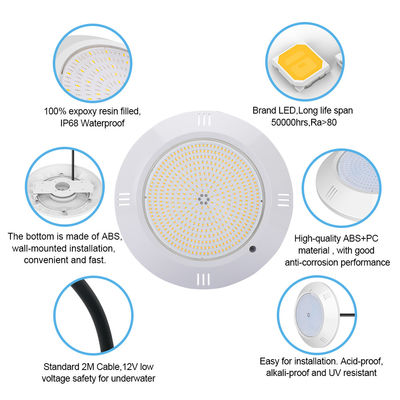 25W Resipi Kualitas Tinggi Dibawah Air Diisi 12V IP68 Putih Panas 35W Lampu Kolam Renang untuk Kolam Renang