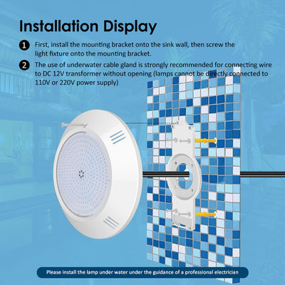25W Resipi Kualitas Tinggi Dibawah Air Diisi 12V IP68 Putih Panas 35W Lampu Kolam Renang untuk Kolam Renang