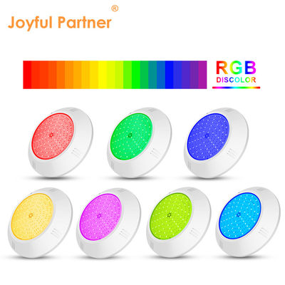 Epoxy resin diisi kolam renang bawah air cahaya dinding dipasang ABS Housing IP68 AC12V 18W Dia 260mm