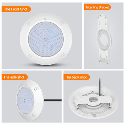 Epoxy resin diisi kolam renang bawah air cahaya dinding dipasang ABS Housing IP68 AC12V 18W Dia 260mm