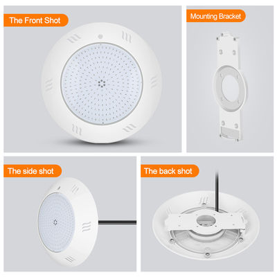 Lampu bawah air IP68 dipasang di dinding Kontrol jarak jauh Multicolor Swimming LED Pool Light ABS