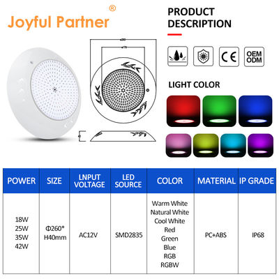 18W Par56 LED Kolam Renang Led Lampu kolam renang bawah air AC 12V RGB untuk taman Waterscape