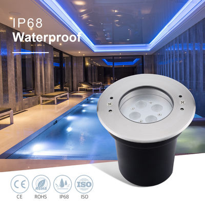 Lampu kolam renang bawah air LED 4W 8W 12W 24VDC IP68 tahan air stainless steel 316 RGB 3in1 untuk kolam renang