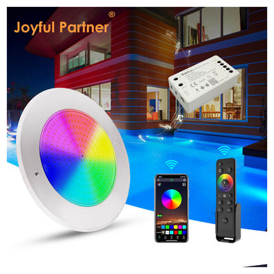 Waterproof PAR56 LED Pool Light 316 SS ABS Housing Ultra Thin 7.5mm Resin Diisi Dinding Dipasang 230MM 18W 25W DC AC12V