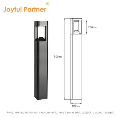 Pencahayaan Bollard Lansekap AC110-265V Aluminium Lapisan Serbuk L120*W120*H300MM Untuk Dekorasi Jalan