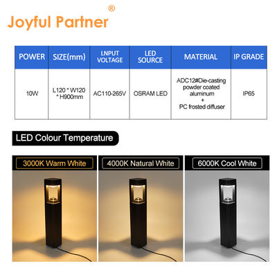 Outdoor Lawn Luminaire Eksterior IP65 Waterproof OSRAM LED 10W Single Color 900mm Tinggi Dengan Garansi Dua Tahun