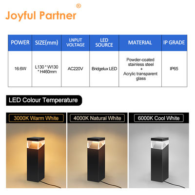 Lampu Taman Dekoratif Tahan Air Luar Ruangan Bridgelux LED 3000K/4000K/6000K Material Housing Stainless Steel