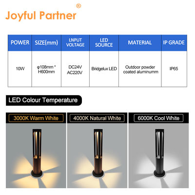 Lampu Kolom Lanskap Villa Tahan Air IP65 Penjualan Panas 10W Aluminium Die-Cast 220v dengan Penerangan 360 Derajat untuk Jalur