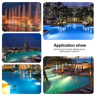 Solusi pencahayaan panel LED RGBW yang hemat energi untuk ruang komersial Lampu kolam renang Epoxy Resin LED Panel Bulb ø178*25mm