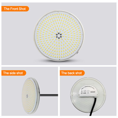 Lampu kolam renang LED Flat PAR56 penuh resin Perlindungan UV PC Bahan Penggantian Lampu Halogen 35W 42W