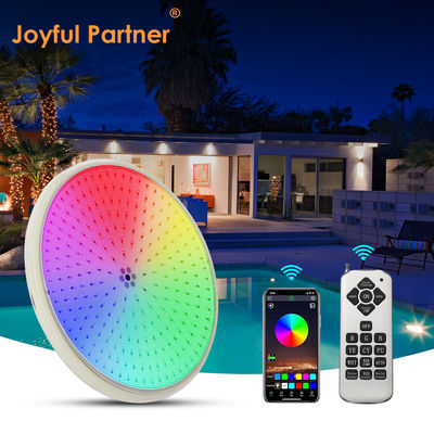 Lampu kolam renang LED Flat PAR56 penuh resin Perlindungan UV PC Bahan Penggantian Lampu Halogen 35W 42W