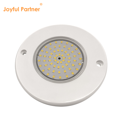 Lampu kolam renang bawah air DC12V 10W IP68 sepenuhnya plastik RGB 100% kontrol sinkron