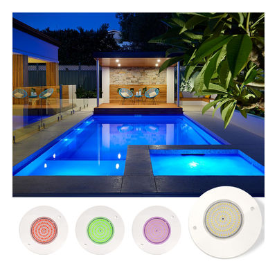 Reflektor Lampu Kolam Renang Berisi Resin 160mm DC12V 10W Penuh Plastik SMD2835 108pcs Warna RGBW Tegangan Konstan