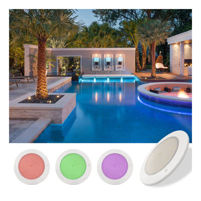 Reflektor Lampu Kolam Renang Berisi Resin 160mm DC12V 10W Penuh Plastik SMD2835 108pcs Warna RGBW Tegangan Konstan