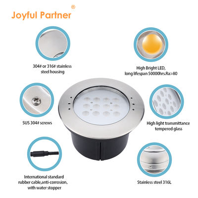 Kolam renang Lampu bawah air 20W IP68 316 Baja tahan karat Dengan kontrol DMX