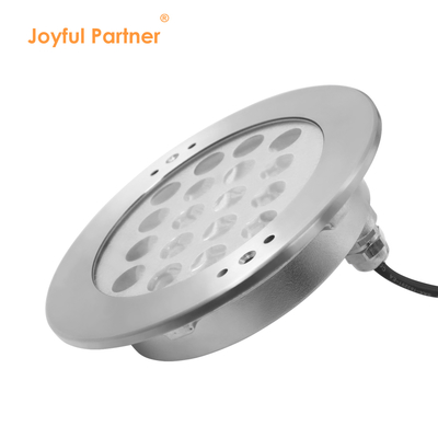 Lampu bawah air terkubur DC24V 18W RGB 316 Baja tahan karat IP68 dengan remote dan trafo