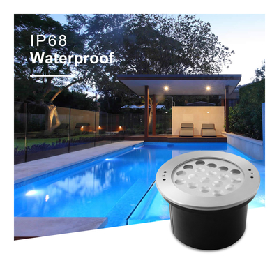 Lampu kolam renang bawah air Waterproof IP68 12V stainless steel 18W 36W LED Single Color Sertifikasi CE ROHS