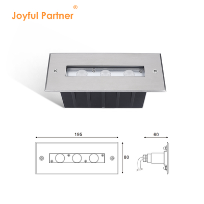 SS316L Cahaya bawah air Lampu kolam renang linier Cahaya LED putih hangat Cahaya bawah tanah