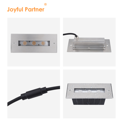 SS316L Cahaya bawah air Lampu kolam renang linier Cahaya LED putih hangat Cahaya bawah tanah