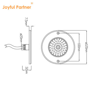 Lampu kolam renang LED bawah air IP68 Waterproof RGB Remote Control ABS Material Ultra Thin Type