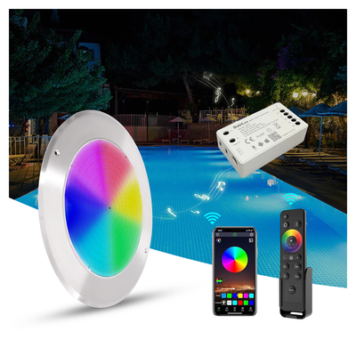 IP68 LED PAR56 Pool Light RGB Perubahan warna 12VDC AC 35W DIA 280mm SMD2835 432pcs Dengan paket warna