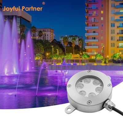 OEM ODM DMX Control RGB LED Fountain Light IP68 Waterproof 6*2W 6*3W RGB Led Warna Dengan Bracket Tipe U