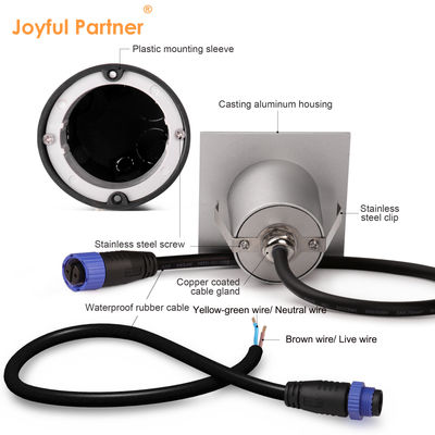 Lampu Tangga LED Bulat 1W 2W Casting Aluminium Housing Wall Mounted For Outdoor Corridor