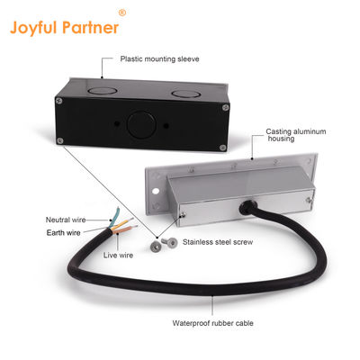 Outdoor Recessed Step Light Embedded IP65 Step Light Lampu eksternal 3W SAMSUNG SMD5630 DC24v