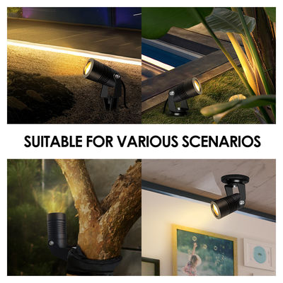 Joyful Partner Lampu Sorot Taman Led Luar Ruangan 6W COB DC12V/DC24V 3000K Putih Hangat untuk Jalan Jalan Taman