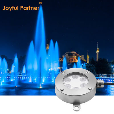 DMX512 LED Fountain Light DC24V 12W 3000K Stainless Steel IP68 Untuk Landscape Di bawah Air
