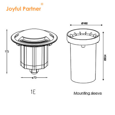 Side Output Drive Over LED Lights SMD 4-Way Output 316 Baja tahan karat Cover depan Dengan ABS Mounting Sleeve