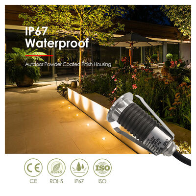 Lampu Dek Mini 12V 24V 1W 2W LED Satu Warna DIA 38MM Untuk Taman Square