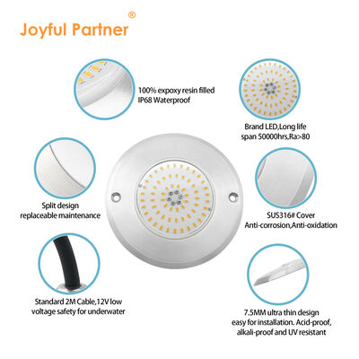 Lampu kolam renang LED 316 bahan stainless steel PAR56 resin penuh diisi IP68