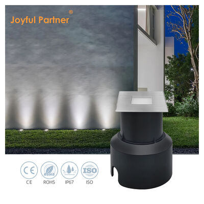 Lampu bawah tanah LED 3W Bentuk persegi 304 atau 316 Baja tahan karat 45*45MM Frame Aluminium Die Cast Body