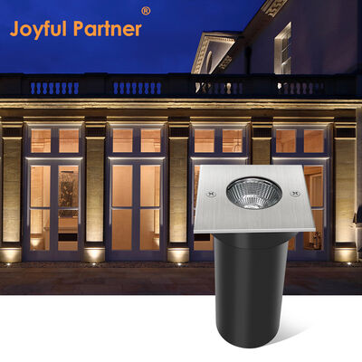 Joyful Partner Dek Langkah Taman Lampu Tegangan Rendah 12 24V 6W CREE COB Panas Putih Square