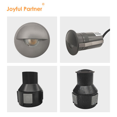 LED Uplight 1W 2W Stainless Steel 316 Cover Depan 100-240VAC DIA 55MM Dengan Plastik Back Box