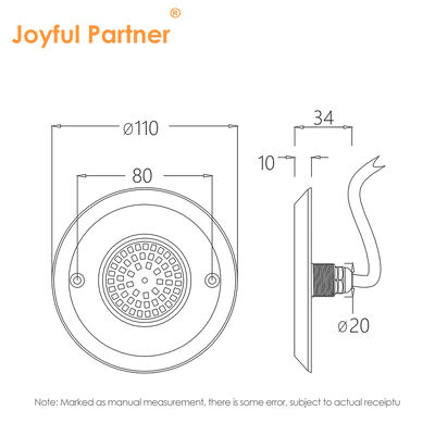 Lampu Kolam Renang PAR 56 Bawah Air IP68 6W SMD2835 Dimensi 110*34MM Ultra Tipis 10MM
