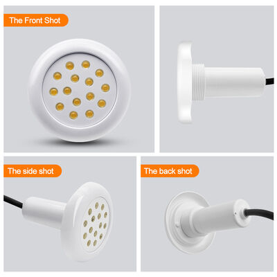 AC12V Lampu Kolam Renang Plastik 6W Resin Diisi 100% IP68 Untuk Penggunaan Di Bawah Air