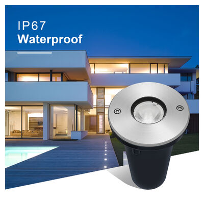 Lampu LED Terkubur IP67 1W 3W DIA67MM DC24V Lantai Terkubur Tahan Air Untuk Taman Luar Ruang